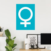 スキューバブルー – ビーナスシンボル ポスター (ホームオフィス)