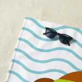 スキューバモンキーパーソナライズされたビーチタオル ビーチタオル (インサイチュ)