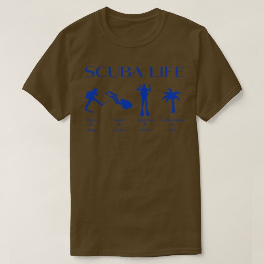 スキューバライフスキューバダイビング海愛好家ダイバー6 Tシャツ (デザイン正面)