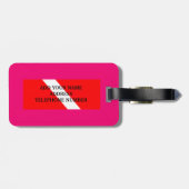 スキューバラゲッジタグダイビング赤旗/ニトロックスピンク ラゲッジタグ (裏面横)