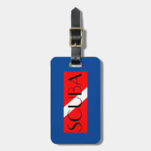 スキューバラゲッジタグダイビング赤旗/ニトロックスブルー ラゲッジタグ (正面縦)