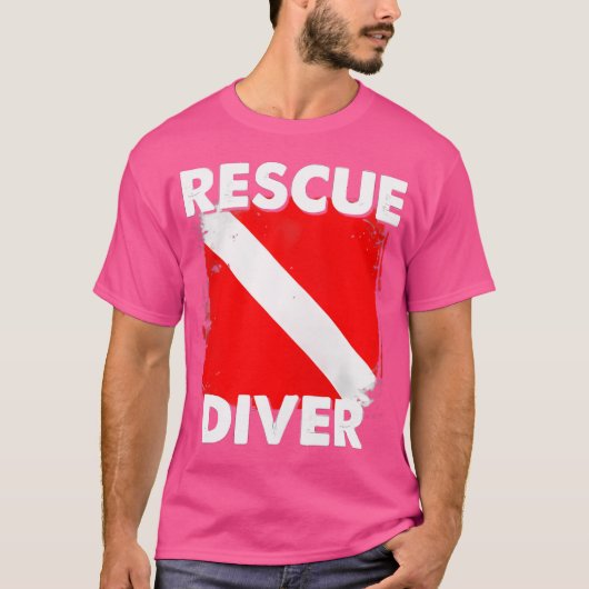 スキューバレスキュー潜水士インストラクター学生ディベスター Tシャツ (正面)