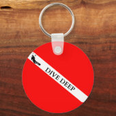 スキューバ国旗(ダイビング深い) キーホルダー (正面)