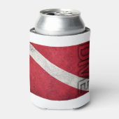 スキューバ国旗；ヴィンテージスタイル；スポーツ；水中 缶クーラー (缶正面)
