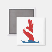 スキューバ国旗OKサイン マグネット (正面/裏面)