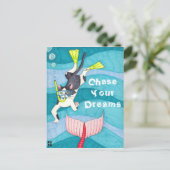 スキューバ子猫はがき ポストカード (スタンド正面)