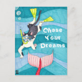 スキューバ子猫はがき ポストカード (正面)