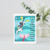 スキューバ子猫感動的はがき ポストカード (スタンド正面)