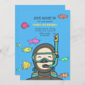 スキューバ招待状 招待状 (正面/裏面)