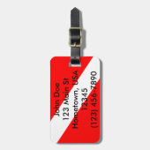 スキューバ旗の荷物のラベル ラゲッジタグ (正面縦)