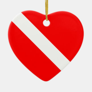 スキューバ飛び込みの旗のオーナメント セラミックオーナメント