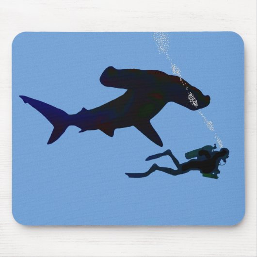 スキューバ鮫のマウスパッド マウスパッド (正面)