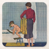 スキューバ スクエアペーパーコースター (正面)