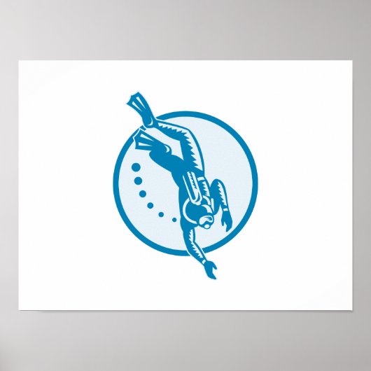 スキューバ,ダイバー,ダイビング,ダイビング,水中,水泳 ポスター (正面)