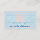 スキューバ – ビジネス、プロファイルカード 名刺 (裏面)