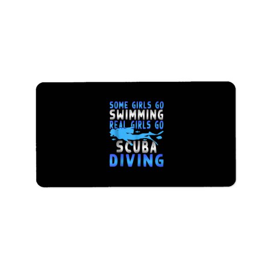 スキュ実在ーバダイビングガールズ,水泳におもしろい行く ラベル (正面)