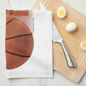 スキルウィンラックバスケットボールを失う キッチンタオル (四つ折り)