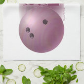 スキルウィンラックボーリングピンク キッチンタオル (折り畳み)