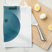 スキルウィンラックボーリングブルー キッチンタオル (四つ折り)