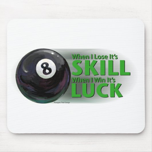スキルウィンラック8ボール負ける マウスパッド (正面)