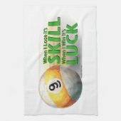 スキルウィンラック9ボール負ける キッチンタオル (縦)