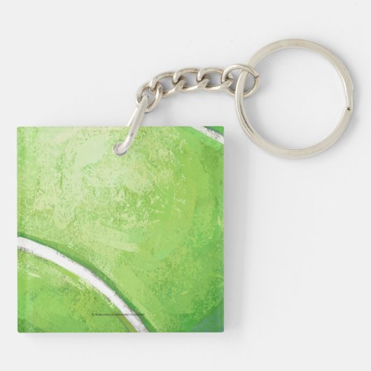 スキルウィン・ラッキーテニスボールを失う キーホルダー (裏面)