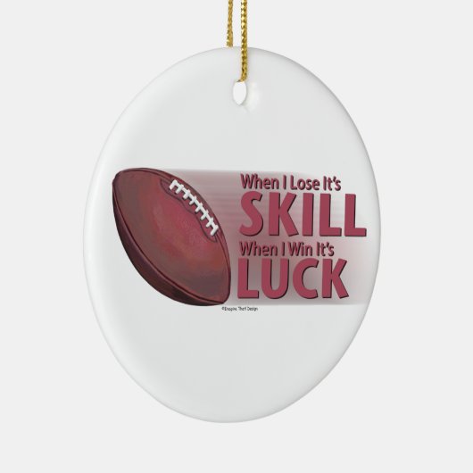 スキルウィン・ラッキーフットボールを失う セラミックオーナメント (右)