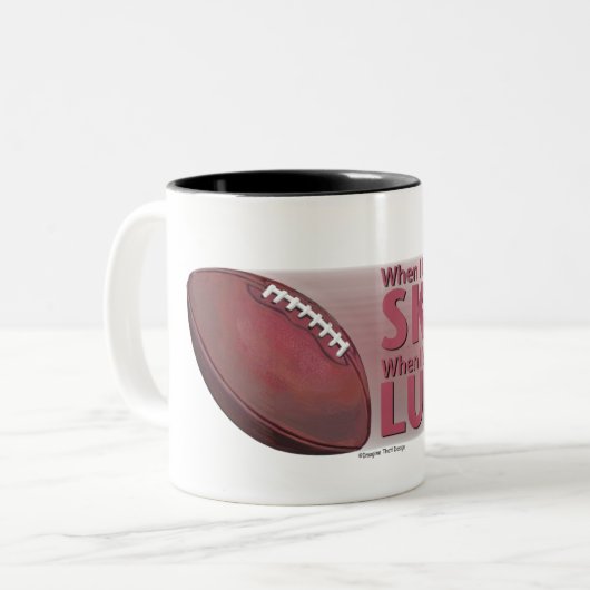スキルウィン・ラッキーフットボールを失う ツートーンマグカップ (正面左)