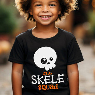 スキルスクワッドオレンジハロウィンキッズファミリーマッチング Tシャツ