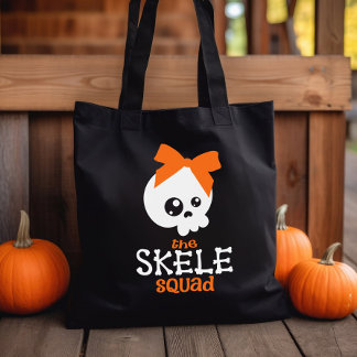 スキルスクワッドオレンジハロウィーントリックまたはトリート トートバッグ