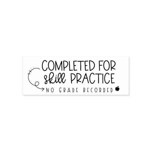 スキルプラクティスの先生スタンプ完了 セルフインキングスタンプ (デザイン)