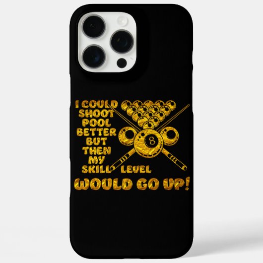 スキルレベルと改善に関するビリヤードことわざ Case-Mate iPhoneケース (裏面)
