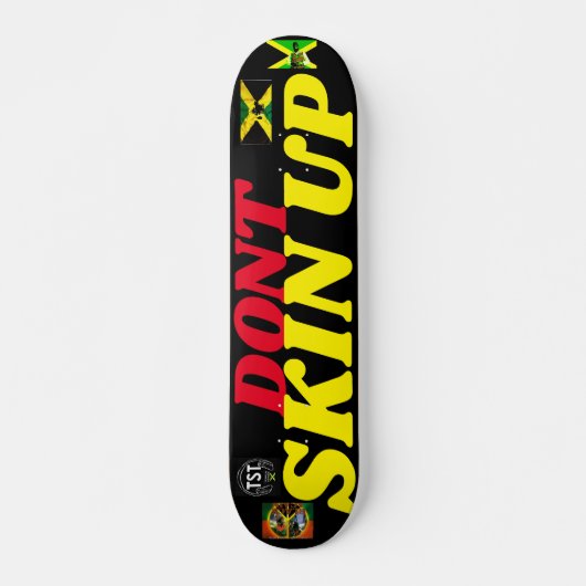 スキンアップするな 19.7cm スケートボードデッキ (正面)