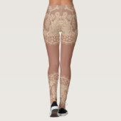 スキンカラーのシーレースのパンティ効果 レギンス (裏面)