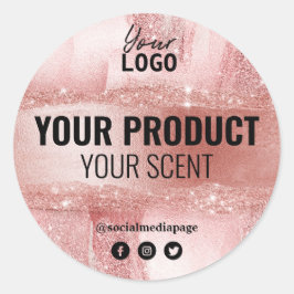 スキンケアおよびスパ製品ラベルのバラ金ゴールド ラウンドシール