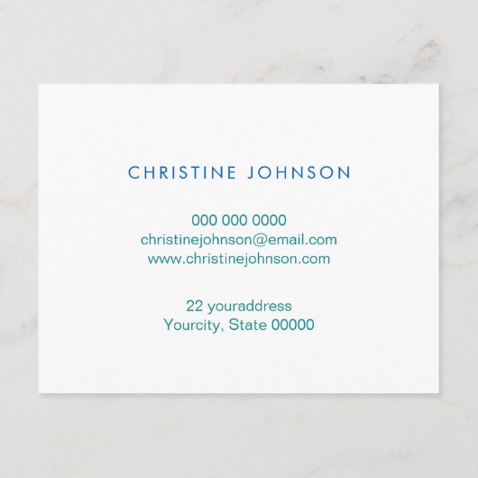 スキンケアとエステ エンクロージャーカード (裏面)