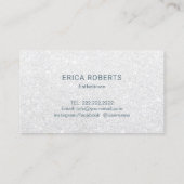 スキンケアのエレガントな挨りだらけの青いグリッターのエステティシャン 名刺 (裏面)