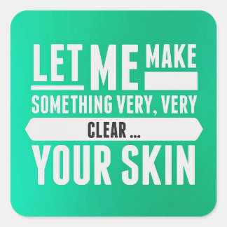 スキンケアのコンサルタントシールはミニファシアルにラベル スクエアシール
