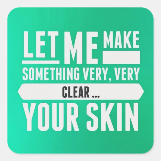 スキンケアのコンサルタントシールはミニファシアルにラベル スクエアシール (正面)