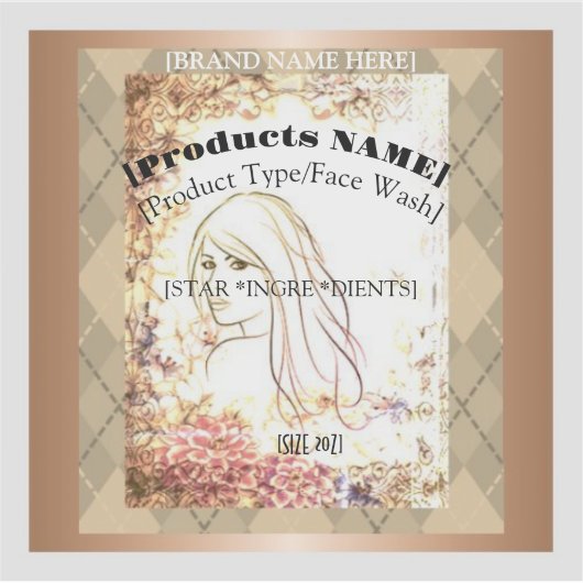 スキンケアのラベル シール (正面)