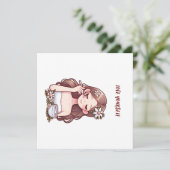 スキンケアを適用する女の子が自分自身を愛 (スタンド正面)