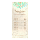 スキンケアエステティシャンアクアロータスフェイクオン金ゴールド箔 ラックカード (正面)