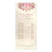 スキンケアエステティシャンホットピンクロータスフェイクオンフォイル ラックカード (正面)