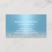 スキンケアエステティシャンモダンライトブルー美学 名刺 (裏面)