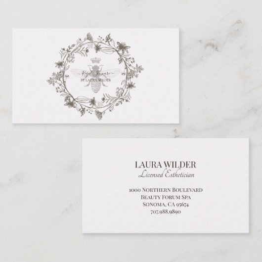 スキンケアエステティシャン美しい名刺 名刺 (正面/裏面)