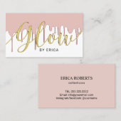 スキンケアサロングローエステティシャンバラ金ゴールドドリップ 名刺 (正面/裏面)