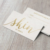 スキンケアサロンスパエステティシャンエレガントアポイントメント 予約カード