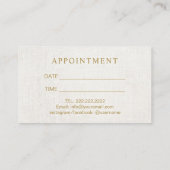 スキンケアサロンスパエステティシャンエレガントアポイントメント 予約カード (裏面)