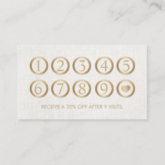 スキンケアサロンスパエステティシャンエレガントロイヤリティ ロイヤリティカード (裏面)