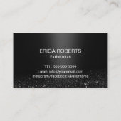 スキンケアサロンスパエステティシャンスクリプトブモダンラック 名刺 (裏面)